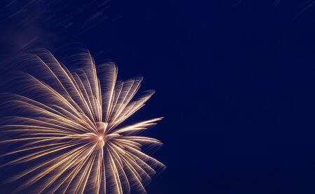 Motley fireworks in the sky
