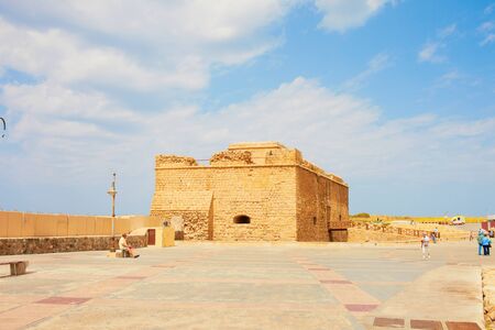 Turkish tower in Paphos on a spring dayのeditorial素材