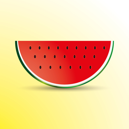 A Vector illustration of watermelon sliceのイラスト素材