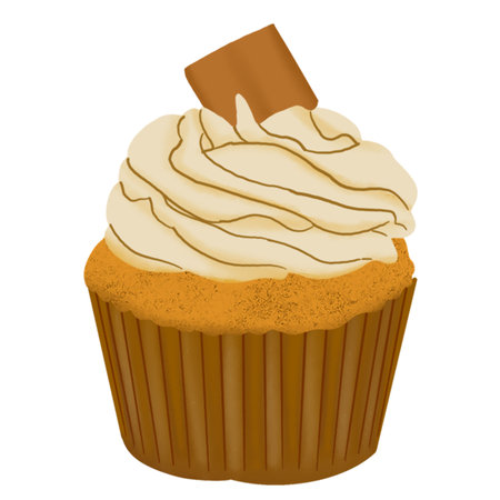 mocca cupcake with biscuitの写真素材