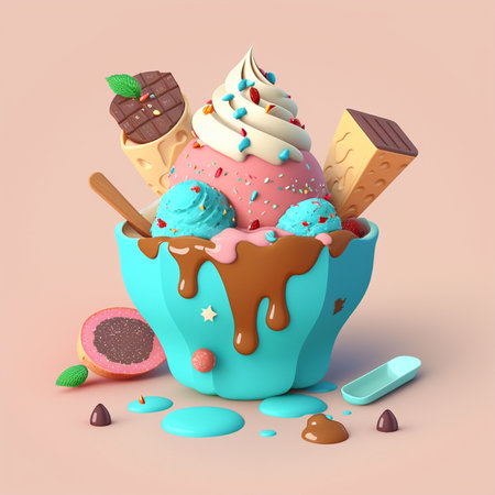 3d ice creamの素材