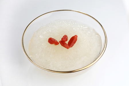 The nest of Edible-Nest Swiftlet, raw edible bird's nest materials for tradition chinese medicine. Edible nest soup is popular at Hong Kong, Taiwan, China and Southeast Asia. Selective focus.の写真素材