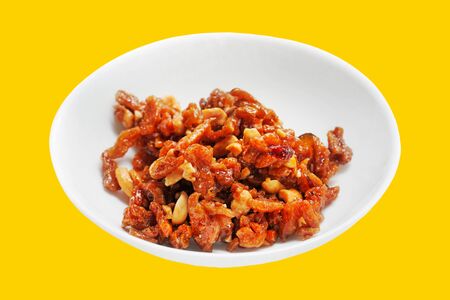 Still life photography of Meat analogue food, shooting in studio. Popular food for vegan isolated on background with path, ideas concept for advertising.の写真素材