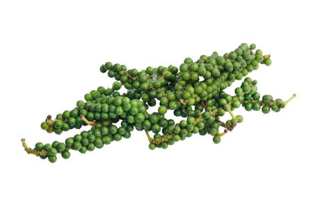 Fresh black pepper isolated on white background, this image with clipping path.の写真素材