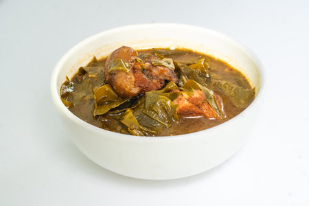 Gaeng Chamuang Moo is Pork Curry with Chamuang Leaves (Garcinia cowa). itâs a traditional Eastern Thai curry originating from Chanthaburi, Rayong, and Trat provinces.の写真素材