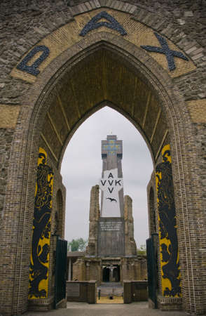 Pax gate in Diksmuide Flandersの写真素材
