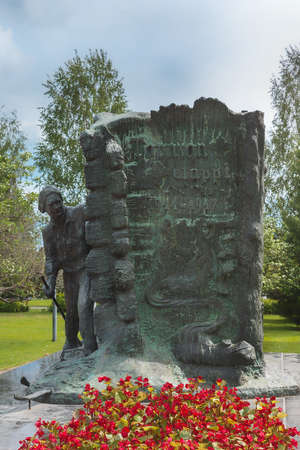 Jaeger Movement statue remembering the independence war from Russia of 1914-1917.のeditorial素材
