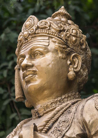Head shot  The statue of Sri Basavanna on its pedestal stands at the edge of Cubban Park in...