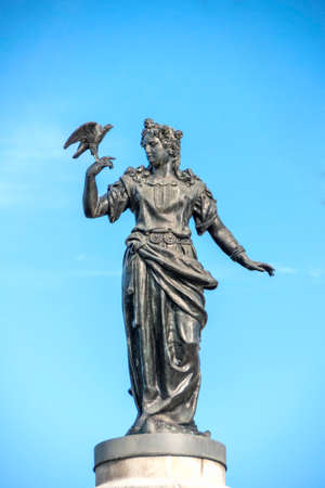 STOCKHOLM, SWEDEN - CIRCA SEPTEMBER 2010: Statue of the Norse Goddess Freya on the bridge to Djurgarden.のeditorial素材