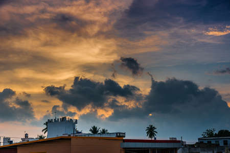 Mysore, India - October 26, 2013: Shot from rampart Jamia Masjid mosque on Sriranagapatna Island....