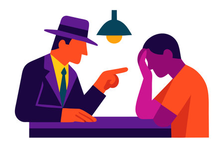 Man and woman sitting at table and talking. Man and woman in cafe. Vector illustrationのイラスト素材