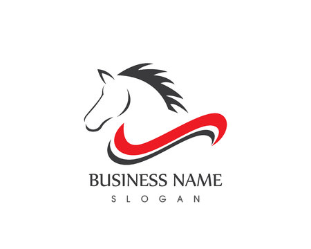 Horse Head Silhouette  Vector design tattoo Logoのイラスト素材