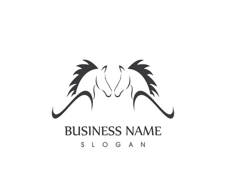 Horse Head Silhouette  Vector design tattoo Logoのイラスト素材