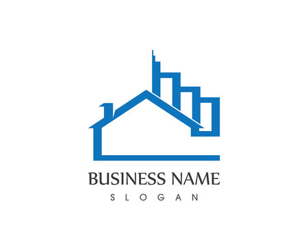 Real estate and building home logo templateのイラスト素材