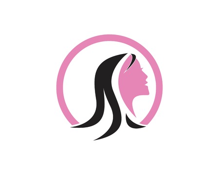 Face Woman Beauty Spa Logo Design Templateのイラスト素材