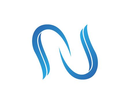 N Letter Logo Design Templateのイラスト素材