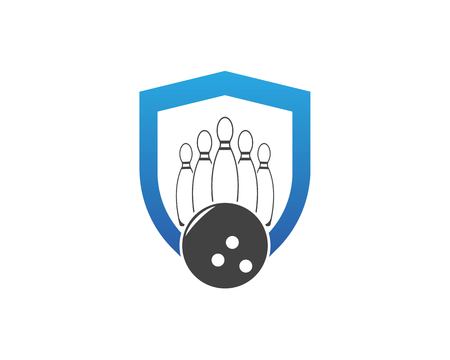 Bowling icon logo templateのイラスト素材