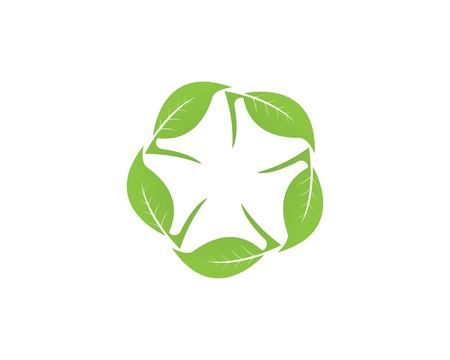 Nature leaf logo design templateのイラスト素材