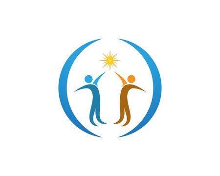 Health people care logo design templateのイラスト素材