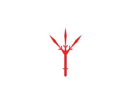 Trident Logo Template vector icon illustration designのイラスト素材