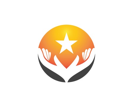 Star hand logo design templateのイラスト素材