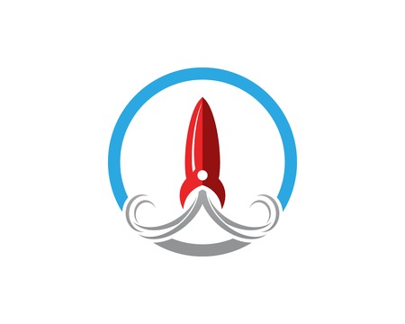 Rocket icon logo vector templateのイラスト素材