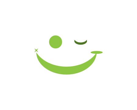 Smile icon logo vector templateのイラスト素材