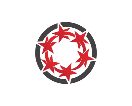 Star icon logo vector templateのイラスト素材