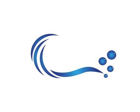 Wave icon logo vector templateのイラスト素材