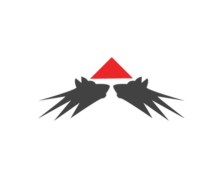 Dog icon logo vector templateのイラスト素材