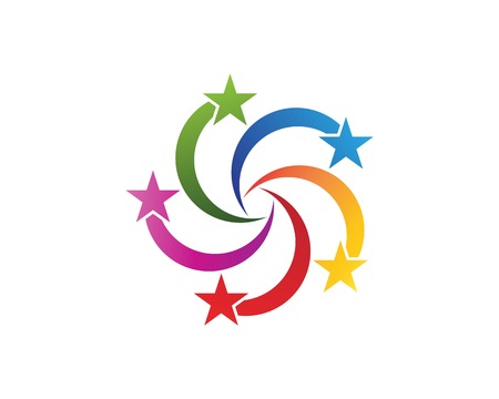 Stars icon logo templateのイラスト素材