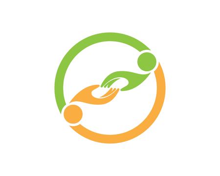 Hand people logo templateのイラスト素材