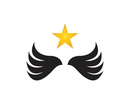 Bird wings icon logo vector templateのイラスト素材