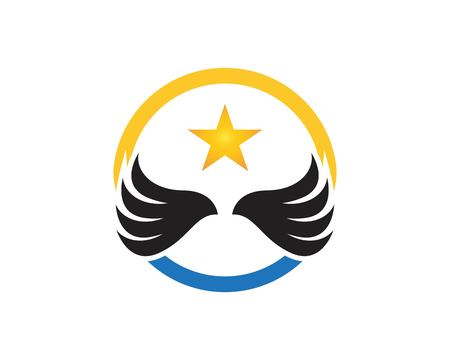 Bird wings icon logo vector templateのイラスト素材