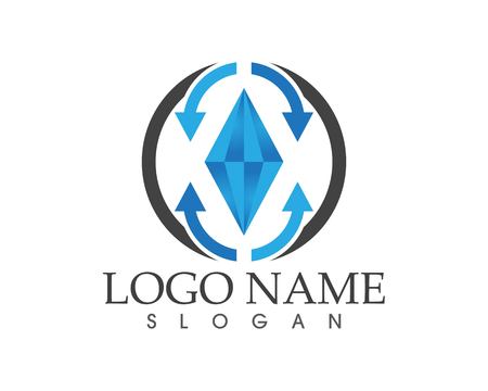 Diamond icon logo design conceptのイラスト素材