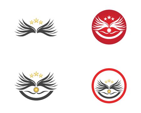 Bird wings icon logo templateのイラスト素材
