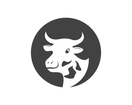 Cow head icon logo vector illustrationのイラスト素材