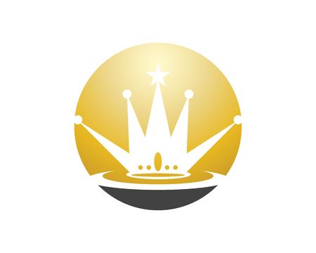 Crown icon logo templateのイラスト素材