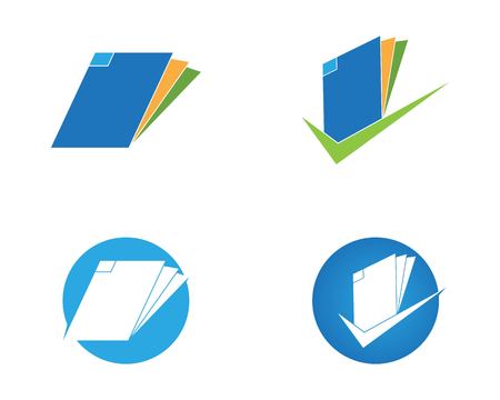 Document icon logo vector templateのイラスト素材