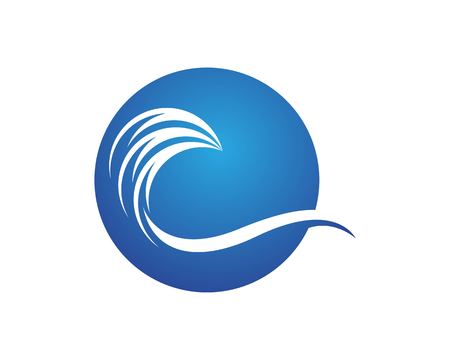 Water wave symbol and icon logoのイラスト素材