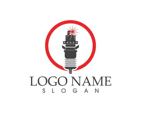 Spark plug icon logo design conceptのイラスト素材