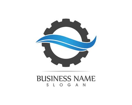 Nature wave setting logo design templateのイラスト素材