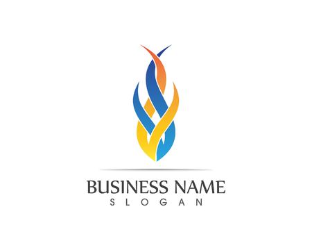 Fire flame icon logo design conceptのイラスト素材