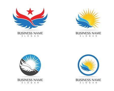 Star wings icon logo design vectorのイラスト素材