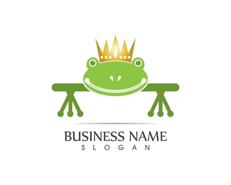 green frog symbols logo and templateのイラスト素材