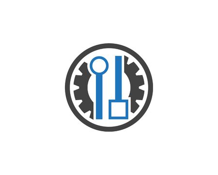 Business tecno logo design conceptのイラスト素材