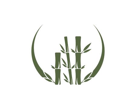 Bamboo leaf icon logo vectorのイラスト素材