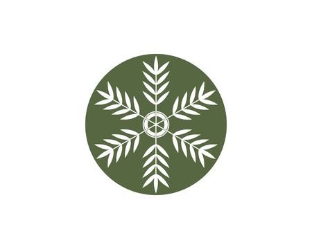 Bamboo leaf icon logo vectorのイラスト素材