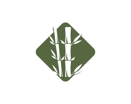 Bamboo leaf icon logo vectorのイラスト素材
