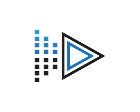 wave music icon logo templateのイラスト素材